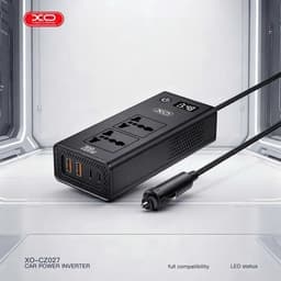 Ổ Cắm Điện Ô Tô XO-CZ027 200W, Đầu Ra 220V, 2 Cổng USB-A QC3.0 Và 2 Cổng USB-C PD3.0 4