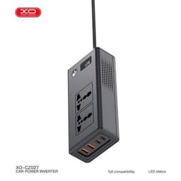 Ổ Cắm Điện Ô Tô XO-CZ027 200W, Đầu Ra 220V, 2 Cổng USB-A QC3.0 Và 2 Cổng USB-C PD3.0 5