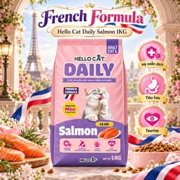 [Combo 5 Gói] Hạt Mèo Hello Cat Daily 1Kg Vị Cá Hồi Dành Cho Mèo Trưởng Thành - 5Kg 3