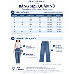 Quần Baggy Nữ GENVIET JEANS Chất Cotton USA Dáng Col Thụng Thời Trang Basic 8893 9