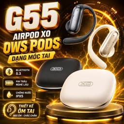 Tai Nghe Bluetooth OWS XO G55, Thiết Kế Móc Vành Tai, Loa 13mm, Pin 13 Giờ, Kháng Nước IPX4 7
