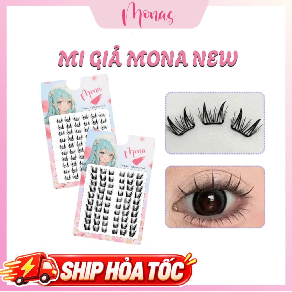 [Mi Mona chùm giá tốt] Mi Giả Mona Chùm Mona Cụm Giá Tốt Dùng Makeup Cá Nhân Siêu Nhẹ Dễ Sử Dụng