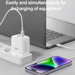 Bộ Sạc Nhanh XO CE36 45W Kèm Cáp Type-C To Type-C, 2 Cổng USB-C USB-A, Hỗ Trợ PD3.0 PPS 3