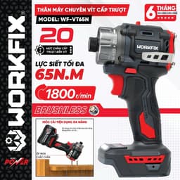 Máy Chuyên Vít Cấp Trượt WORKFIX WF-VT65N Động Cơ Không Chổi Than Lực Siết 65Nm - 20 Cấp Trượt 1