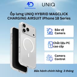 Ốp lưng UNIQ HYBRID MAGCLICK CHARGING AIRSUIT - GLOSSY CLEAR dành cho iPhone 18 Pro Series 1