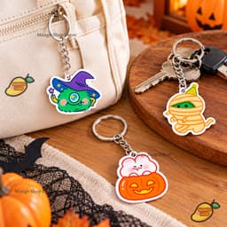 Móc Khóa Acrylic Halloween Dễ Thương Hình Phù Thủy Bí Ngô Xác Ướp Treo Chìa Khóa Balo Túi Xách 2