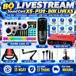 Bộ Livestream Sound Card X5 + Micro AKG P120 + K5 Converter – Combo Thu Âm, Hát Live, Karaoke, Stream Game 1