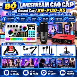Bộ Livestream Sound Card X5 + Micro AKG P120 + K5 Converter – Combo Thu Âm, Hát Live, Karaoke, Stream Game 2