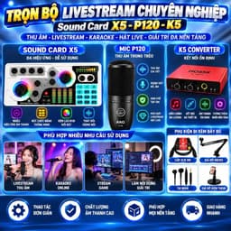 Bộ Livestream Sound Card X5 + Micro AKG P120 + K5 Converter – Combo Thu Âm, Hát Live, Karaoke, Stream Game 6