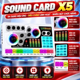 Combo Livestream X5 + PC-K200 Gen2 + K5 Kèm Micro Thu Âm, Sound Card, Cáp XLR, Giá Đỡ Micro, Tai Nghe, Giá Đỡ Điện Thoại 3