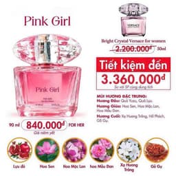 Nước hoa nữ Pink Girl - NỮ TÍNH, THANH LỊCH, TƯƠI TRẺ (90ML) 2