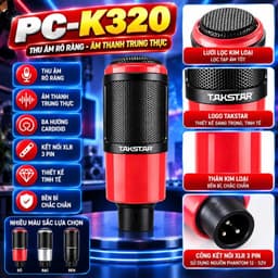 Combo Livestream X5 PC-K320 Box Live K5 Kèm Giá Đỡ Micro, Cáp XLR 2M, Tai Nghe, Giá Đỡ Điện Thoại - Bộ Thu Âm Karaoke Há 2