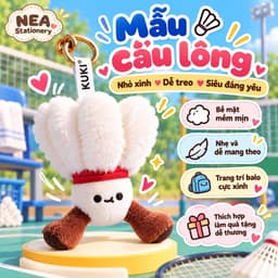 Bút Gel KUKI 0.5mm Gắn Thú Bông Thể Thao Cute, Mực Đen Thay Ruột, Bút Học Sinh Dài 10cm 3