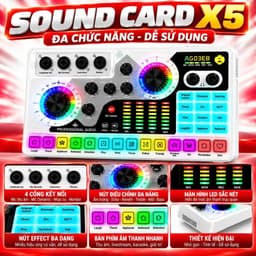 Combo Livestream Sound Card X5 + Micro PC-K850 + K5 | Bộ Thu Âm Karaoke Hát Live, Stream Game, Giải Trí Đa Nền Tảng 2