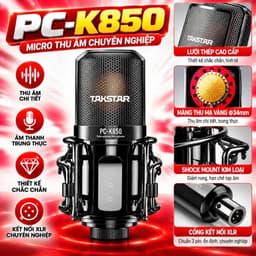 Combo Livestream Sound Card X5 + Micro PC-K850 + K5 | Bộ Thu Âm Karaoke Hát Live, Stream Game, Giải Trí Đa Nền Tảng 5