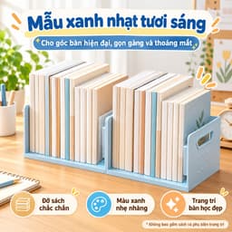 Giá Đỡ Sách Để Bàn Có Hộp Đựng Đồ, Thanh Chắn Co Giãn Giảm Chấn Chống Đổ, Bằng Nhựa Nhiều Màu 8
