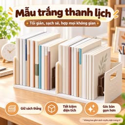 Giá Đỡ Sách Để Bàn Có Hộp Đựng Đồ, Thanh Chắn Co Giãn Giảm Chấn Chống Đổ, Bằng Nhựa Nhiều Màu 6