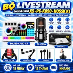 Bộ Livestream X5 + PC-K850 + K1 | Combo Thu Âm, Karaoke, Hát Live, Stream Game Đa Nền Tảng 1