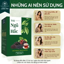 Trà Ngũ Hắc Dưỡng Tóc (Cho tóc rụng - bạc) 5 vị thảo mộc Nuôi Dưỡng Dưỡng tóc từ bên trong. 3