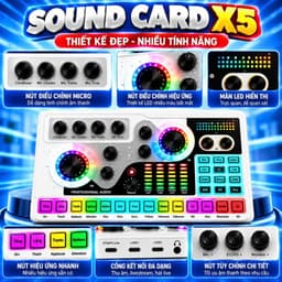 Bộ Livestream X5 + P120 + K1 Kèm Micro Thu Âm, Sound Card, Box Chuyển Đổi Và Phụ Kiện Livestream 5
