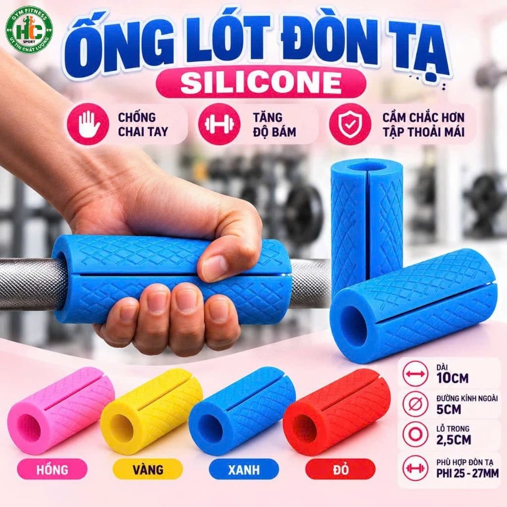 Tay Nắm Cao Su  Fat Gripz Hỗ Trợ Tập Cổ Tay, Bọc tạ tay, Thanh Đòn