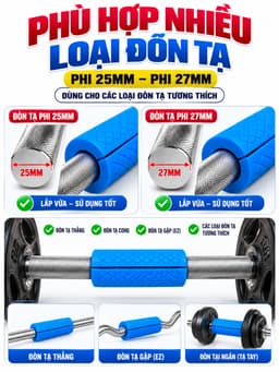 Tay Nắm Cao Su  Fat Gripz Hỗ Trợ Tập Cổ Tay, Bọc tạ tay, Thanh Đòn 6