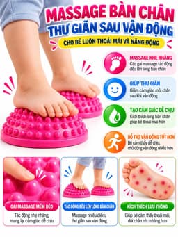 Cầu gai massage chân hỗ trợ bàn chân bẹt , Giúp bé vận động, luyện giác quan hoặc mẹ tập Yoga Gym (Tặng Bơm) 5