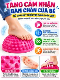 Cầu gai massage chân hỗ trợ bàn chân bẹt , Giúp bé vận động, luyện giác quan hoặc mẹ tập Yoga Gym (Tặng Bơm) 4