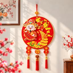 Thần Tài Lắc Đầu Gọi Tài Lộc Đồ Trang Trí Tết Thần Tài Treo Cửa May Mắn Tết Decor Nhà Cửa 2027 2