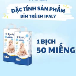 (Rẻ Vô Địch) Bỉm Trẻ Em Ipaly Organic Thấm Hút Nhanh Chóng An Toàn Cho Da Mềm Mại Không Hăm 3