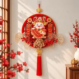 Thần Tài Lắc Đầu Gọi Tài Lộc Đồ Trang Trí Tết Thần Tài Treo Cửa May Mắn Tết Decor Nhà Cửa 2027 4