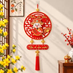 Thần Tài Lắc Đầu Gọi Tài Lộc Đồ Trang Trí Tết Thần Tài Treo Cửa May Mắn Tết Decor Nhà Cửa 2027 3