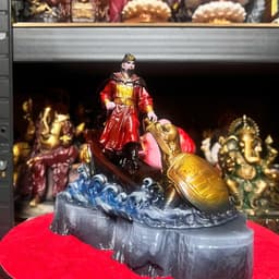 Tượng Vua Lê Lợi Hoàn Kiếm cho Thần kim Quy in 3D . cao 17 cm x rộng 19 cm 3
