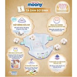 Tã dán Moony Natural Dịu Nhẹ siêu cao cấp NB60+6/S58+2/M46/L38 nhập khẩu chính hãng Nhật Bản - An toàn cho bé 6