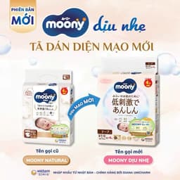 Tã dán Moony Natural Dịu Nhẹ siêu cao cấp NB60+6/S58+2/M46/L38 nhập khẩu chính hãng Nhật Bản - An toàn cho bé 2