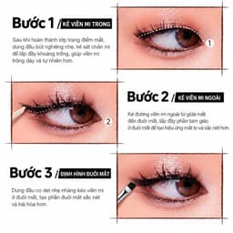 Bút kẻ mắt Gel hai đầu ROCKSWEET 2in1 - lên màu rõ, sống động, chống nhòe, giữ nét lâu trôi, dễ tạo mọi hình mắt 6