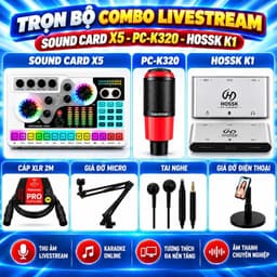 Bộ Livestream X5 + PC-K320 + K1 - Combo Thu Âm, Hát Live, Karaoke Online Kèm Đầy Đủ Phụ Kiện 2