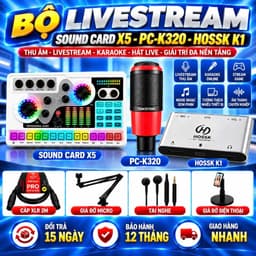 Bộ Livestream X5 + PC-K320 + K1 - Combo Thu Âm, Hát Live, Karaoke Online Kèm Đầy Đủ Phụ Kiện 5