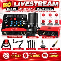 Bộ Livestream Icon Upod Pro + Micro SM-8B Gen 2 + NMC-AUDIO SC379-Stereo, Combo Thu Âm Livestream Karaoke Hát Live Kèm P 1
