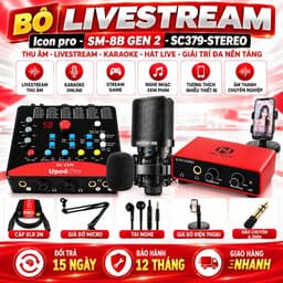 Bộ Livestream Icon Upod Pro + Micro SM-8B Gen 2 + NMC-AUDIO SC379-Stereo, Combo Thu Âm Livestream Karaoke Hát Live Kèm P 5