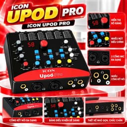 Bộ Livestream Icon Upod Pro + Micro SM-8B Gen 2 + NMC-AUDIO SC379-Stereo, Combo Thu Âm Livestream Karaoke Hát Live Kèm P 6