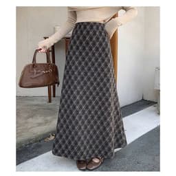 🌷 Chân Váy Kẻ Dạ Caro Dáng Dài Dáng Xòe Vintage Hàn Quốc Cạp Chun Co Giãn Thời Trang Nữ 9