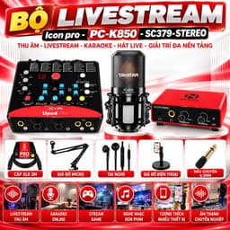 Combo Livestream ICON Upod Pro + PC-K850 + NMC-AUDIO SC379-STEREO, Bộ Thu Âm Livestream Karaoke Hát Live Kèm Phụ Kiện 6