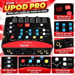 Bộ Livestream ICON Upod Pro + Micro PC-K200 Gen2 + NMC-AUDIO SC379-Stereo, Combo Thu Âm Livestream Karaoke Hát Live 3