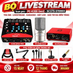 Bộ Livestream ICON Upod Pro + Micro PC-K200 Gen2 + NMC-AUDIO SC379-Stereo, Combo Thu Âm Livestream Karaoke Hát Live 6