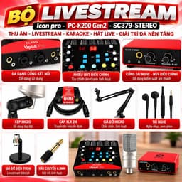 Bộ Livestream ICON Upod Pro + Micro PC-K200 Gen2 + NMC-AUDIO SC379-Stereo, Combo Thu Âm Livestream Karaoke Hát Live 4