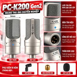 Bộ Livestream ICON Upod Pro + Micro PC-K200 Gen2 + NMC-AUDIO SC379-Stereo, Combo Thu Âm Livestream Karaoke Hát Live 2