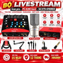 Bộ Livestream ICON Upod Pro + Micro PC-K200 Gen2 + NMC-AUDIO SC379-Stereo, Combo Thu Âm Livestream Karaoke Hát Live 5