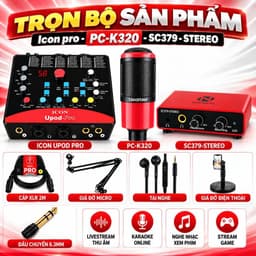 Combo Livestream Icon Upod Pro + Micro PC-K320 + NMC-AUDIO SC379-Stereo | Bộ Thu Âm Livestream Karaoke Hát Live 4