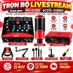 Combo Livestream Icon Upod Pro + Micro PC-K320 + NMC-AUDIO SC379-Stereo | Bộ Thu Âm Livestream Karaoke Hát Live 1